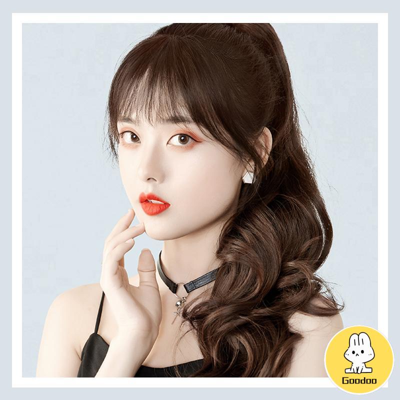 Ikat Rambut Palsu Gelomban Wig Rambut Gelombang Cakar Klip Rambut Pendek Kuncir Kuda Poni Keriting 8 Gigi Klip Wig Wanita -Doo