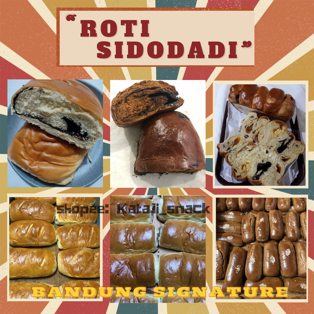 

ROTI JADUL SIDODADI BANDUNG /FRANS POLOS/FRANS COKLAT/FRANS KEJU/FRANS MOCCA/CASINO/ROTI LIMA RASA Minimal beli 2 PCS