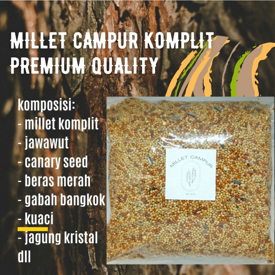 Millet Milet Campur Untuk Lovebird 250 gr Bijian Komplit