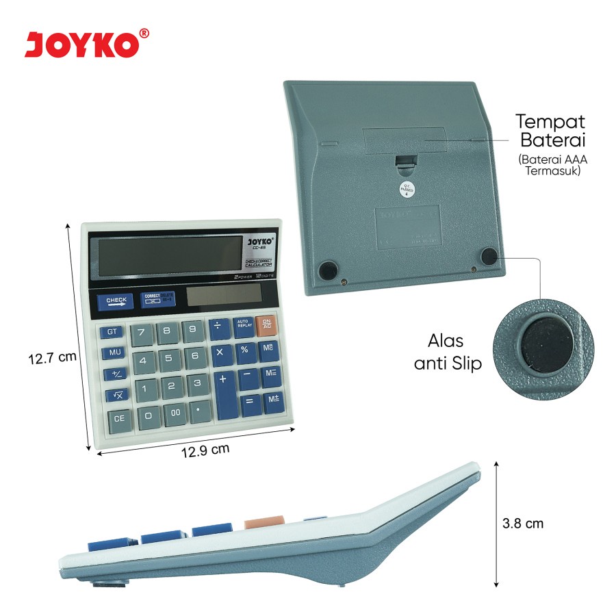 Calculator / Kalkulator Joyko CC-45 / 12 Digits / Check Correct