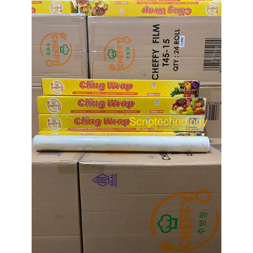 Plastic Wrap Cheffy 45cm x 15m Refill Cling Wrap