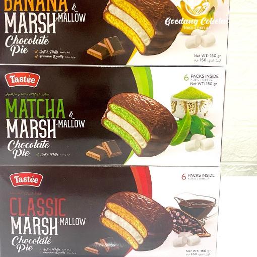 

45G★ Tastee Marshmallow Chocolate Choco Pie Matcha Banana Classic Coconut 150gr Isi 6pcs Recommended