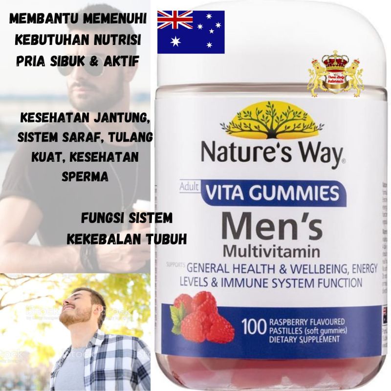 nature's way adult vita gummies mens multivitamin 100 gummies