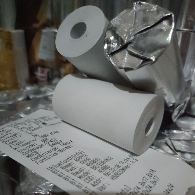 

KERTAS KASIR THERMAL ROLL BLUETOOTH UK 58X31MM 1PACK ISI 10ROLL