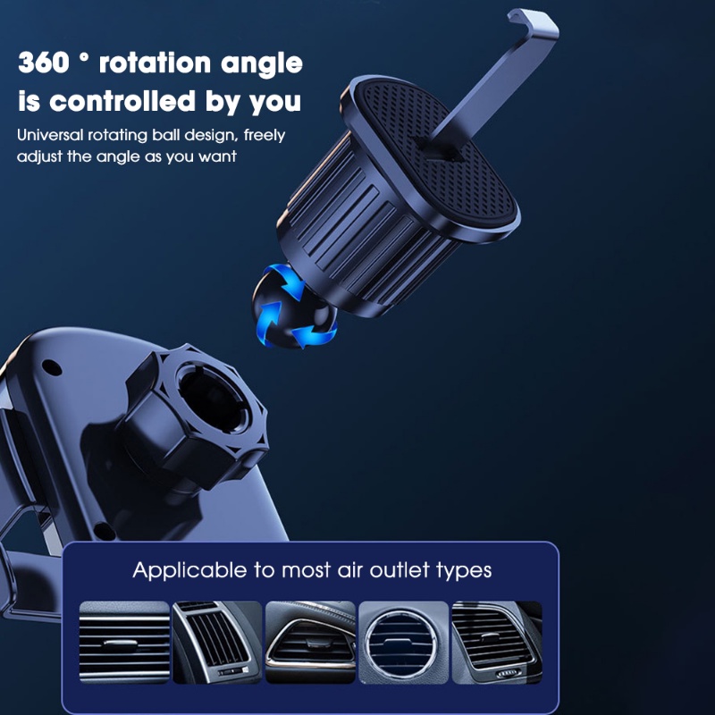 Universal Gravity Phone Holder Car Mobile Mount Stand Ventilasi Udara Hook Klip Navigasi Phone Holder Aksesoris Otomatis