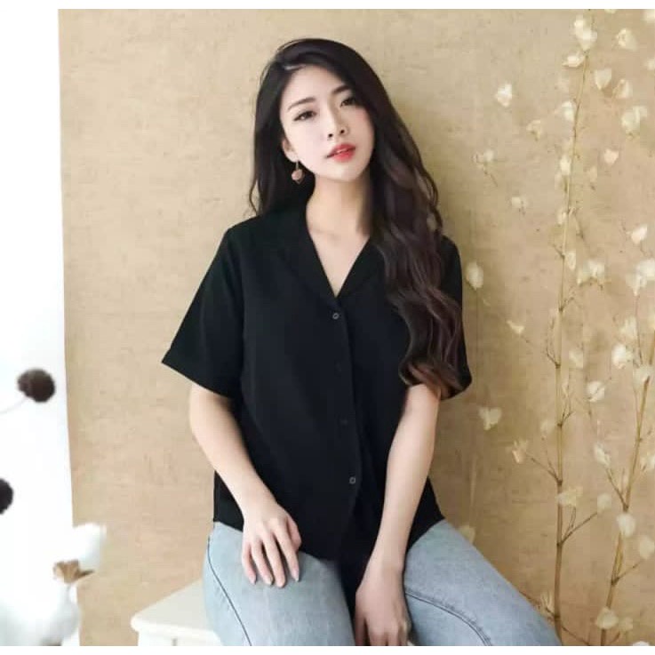 Key - 0397 MERRY Top Moscrepe Halus / Atasan Kemeja Blouse Wanita / Kemeja Blouse Wanita Kantor Formal Casual