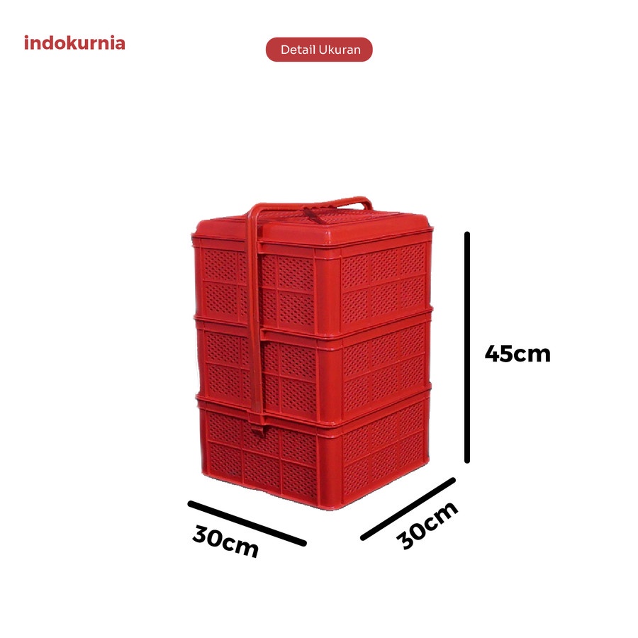 IK - TENONG SEGI SUSUN 3 SUSUN KERANJANG RANTANG KUE PIKNIK TERMURAH