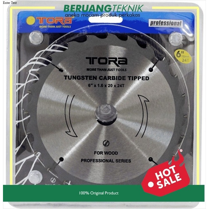 TORA Mata Potong Kayu 6 Inch 24T - TCT Circular Saw TCT10624