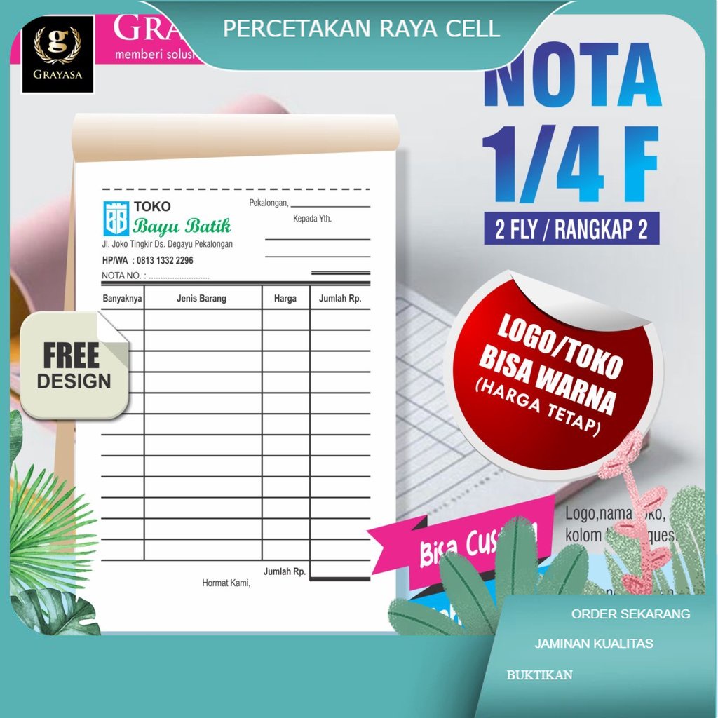 

Nota onlishop custom / nota custome termurah / nota custome free design / nota online shop murah bagus / nota apoter custome termurah