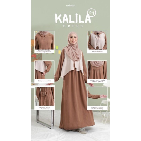 gamis kalila dress simlpe elegan