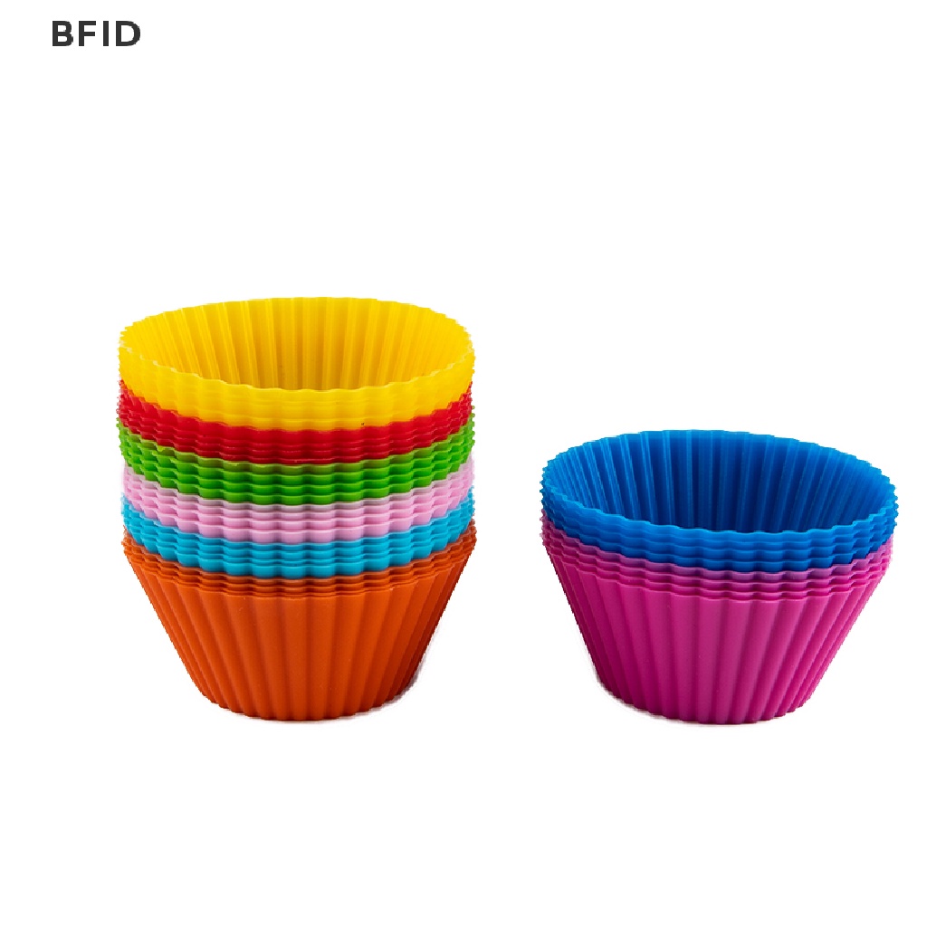 [BFID] 4pcs Silicone Cake Cup Liner Cetakan Kue Cup Muffin Bulat Cakecup Alat Kue [ID]