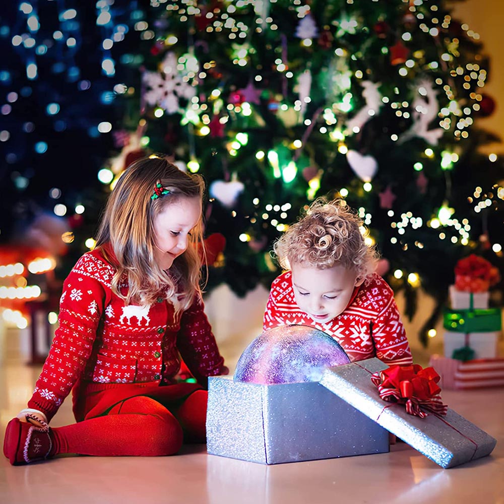 Lampu Tidur Bulan 3D Unik Dekorasi Kamar Minimalis LD312 Printed Moon Night Light Lamp - Lampu Meja Hias  12 Cm Berubah Warna Warni Untuk Kamar