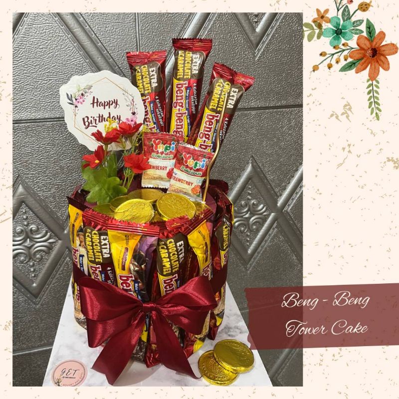 

Beng beng tower Snack Cake beng beng kue ulang tahun beng beng