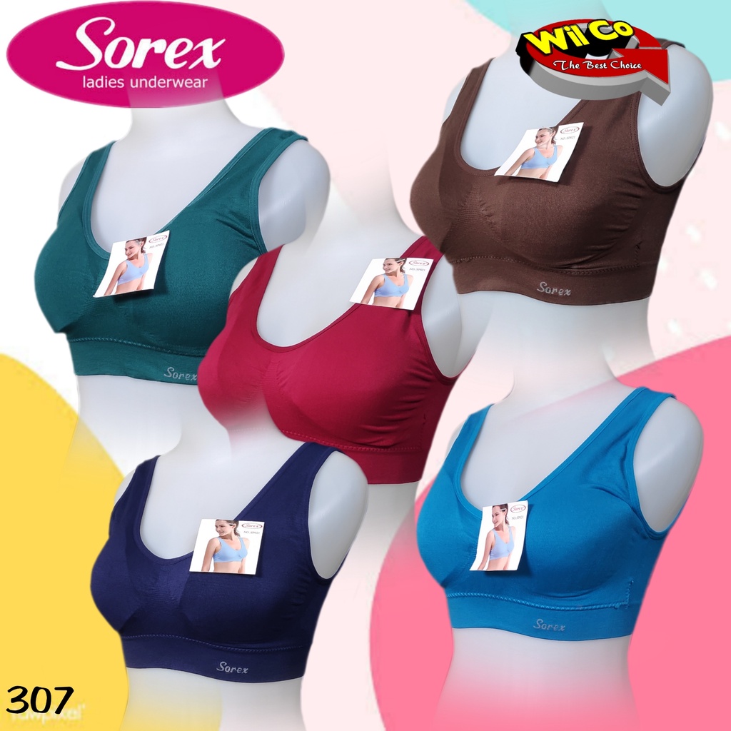 K307 - BRA/BH SPORT SOREX BUSA (bisa dilepas) STRETCH TANPA KAWAT FREE SIZE