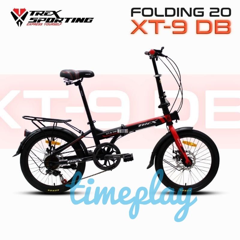 SEPEDA LIPAT TREX XT 9 DB  20 inch SHIMANO 7 SPEED DISC BRAKE FOLDING BIKE
