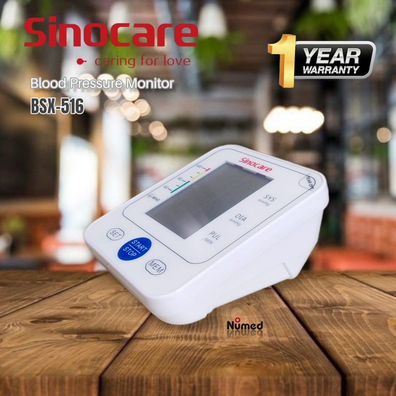 Sinocare BSX-516 Fitur Suara Bahasa Indonesia Alat Cek Tensi Meter Tekanan Darah Digital Otomatis / Tensi Meter Digital Sinocare BSX 516