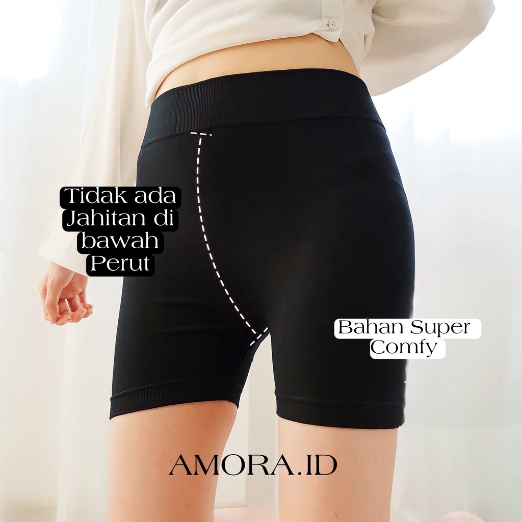 AMORA Celana Legging Pendek Shorts Tebal Premium Import CELANA LEGING PENDEK CELANA 3/4 CELANA 7/8 CELANA PONGGOL POLOS Fit To Size S M L XL XXL