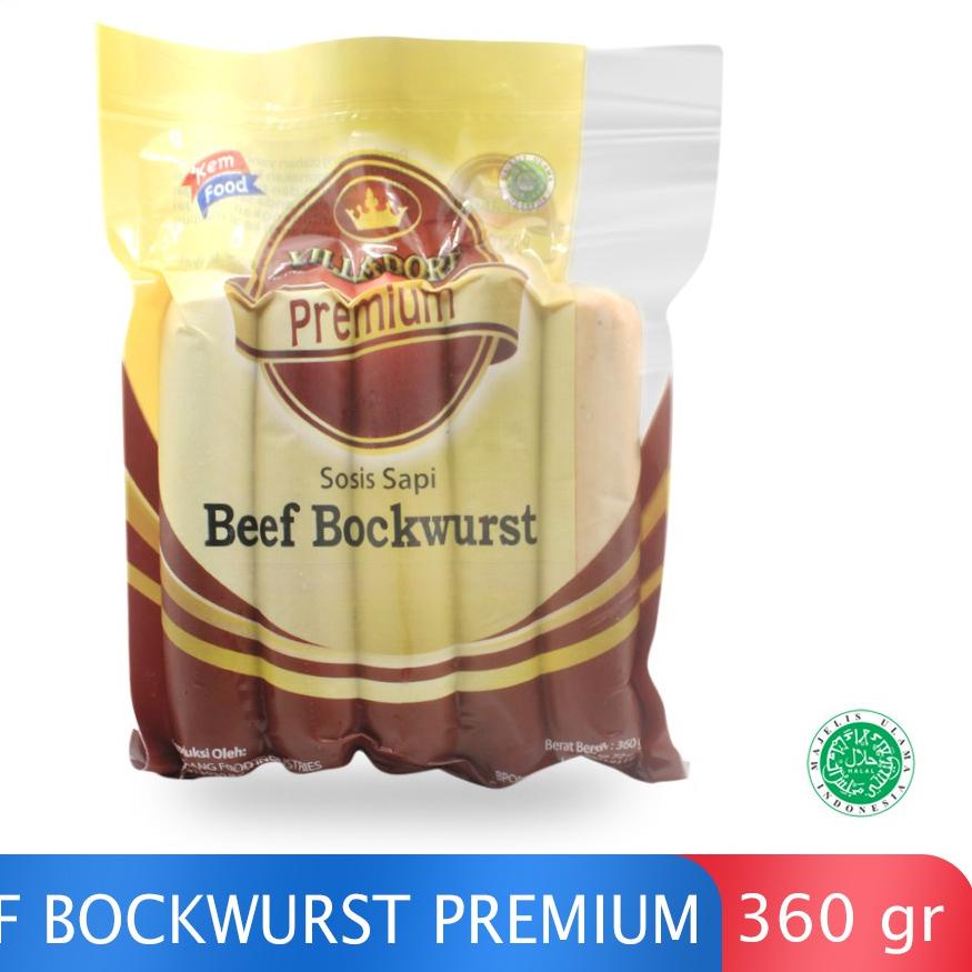 

12.12 sale Villadorp Beef Sausage - Sosis Sapi Bockwurst 360gr serbuuu !