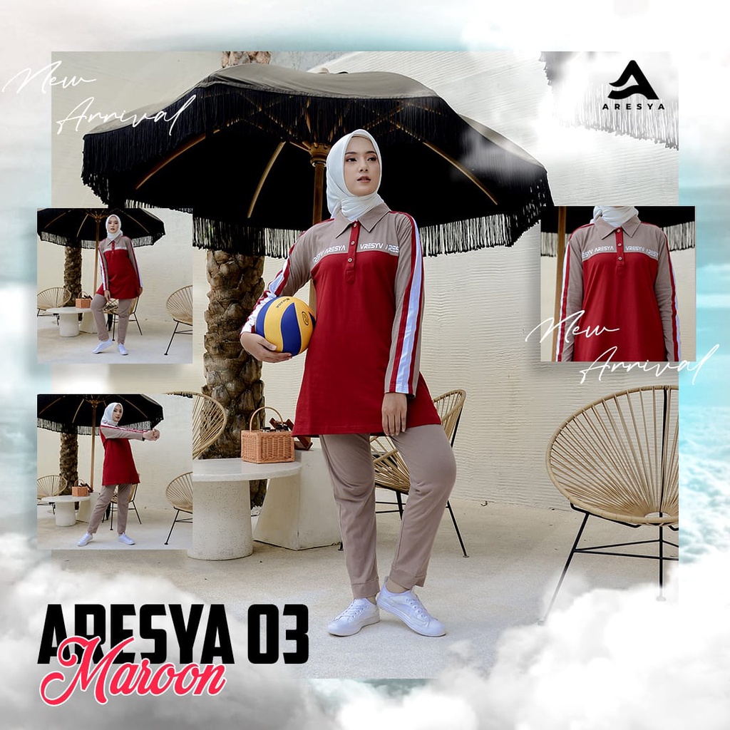 Setelan Baju Olahraga Senam Wanita Muslim ARESYA 03By Aresya