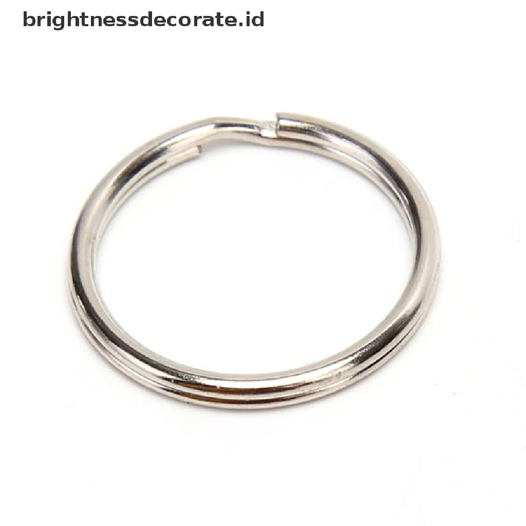 [Birth] 100pcs/lot Gantungan Kunci DIY Metal Key Holder Split Rings Hoop Metal Loop Keychain [ID]