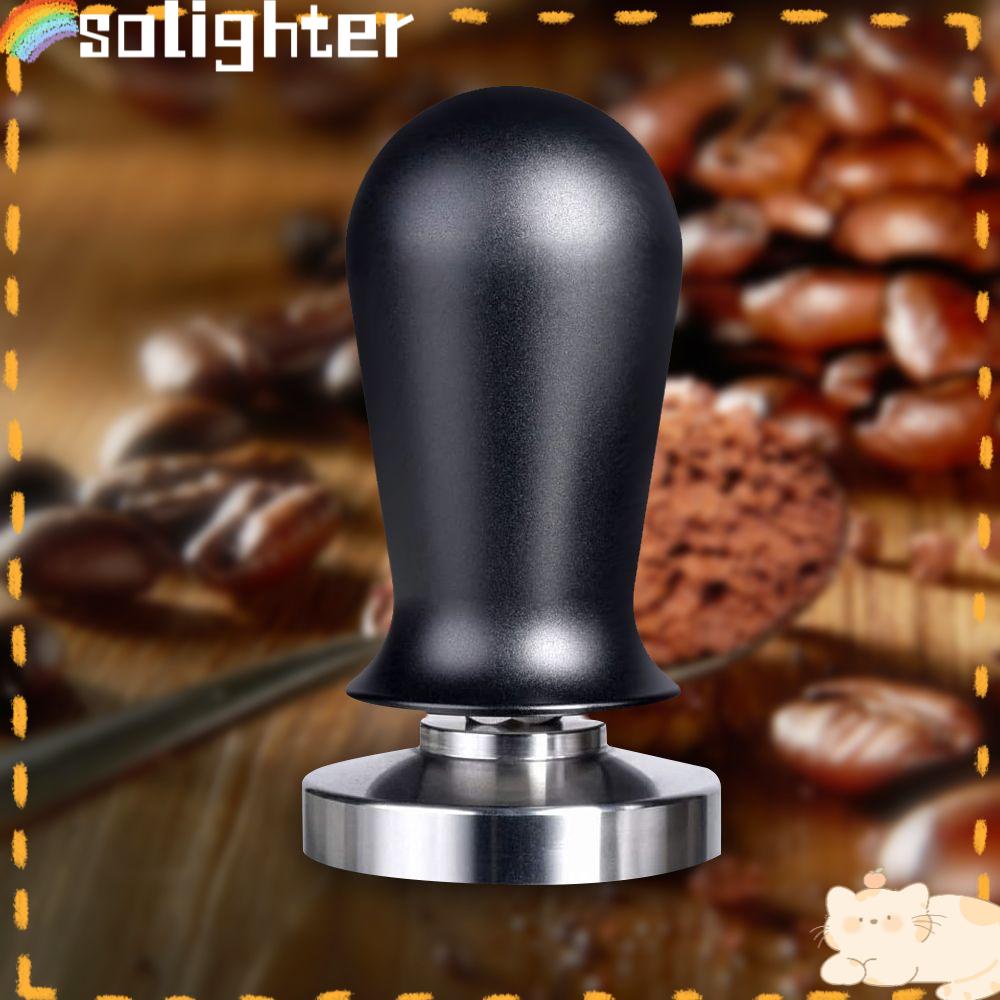 Solighter Calibrated Espresso Tamper Home Pressure Tamper Stainless Steel Alat Seduh Kopi Flat Base