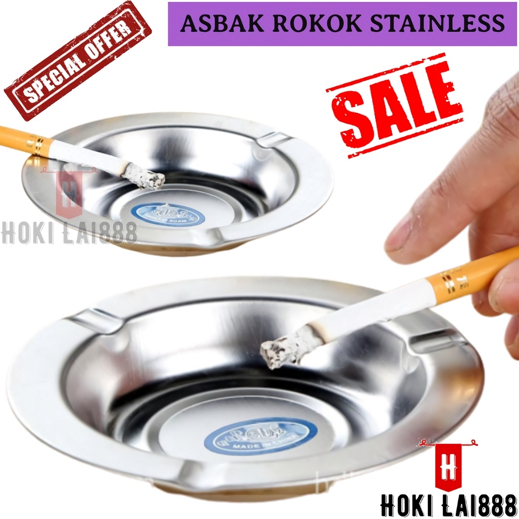 [HKL] MANGKOK ASBAK ROKOK STAINLESS BULAT UKURAN 12 CM / ASBAK ROKOK STAINLESS