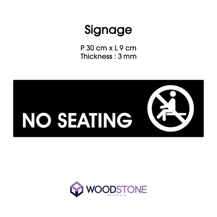 

Paja Papan Tanda Dilarang Duduk Sign No Seating Acrylic Papan Info Akrilik
