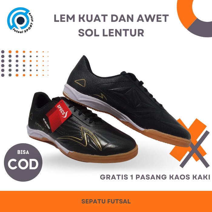 SEPATU SPATU PUTSAL SPECS FUTSAL SPEC ACCELERATOR LIGHTSPEED HITAM