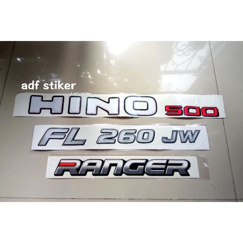 Stiker Hino 500 FL 260 JW Range / stiker hino 500 fL260jw hino 500