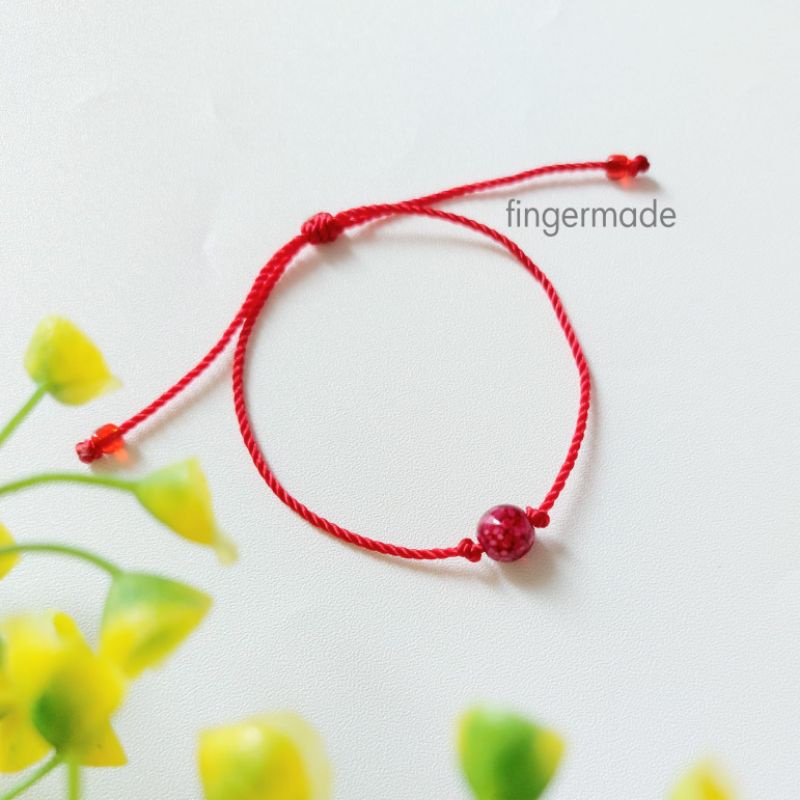 GELANG TALI BEADS MERAH