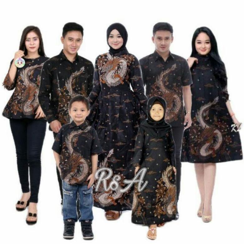 LM63 Batik Couple keluarga sania ruffle ori ndoro jowi dnt motif naga besar besar Best Terlaris