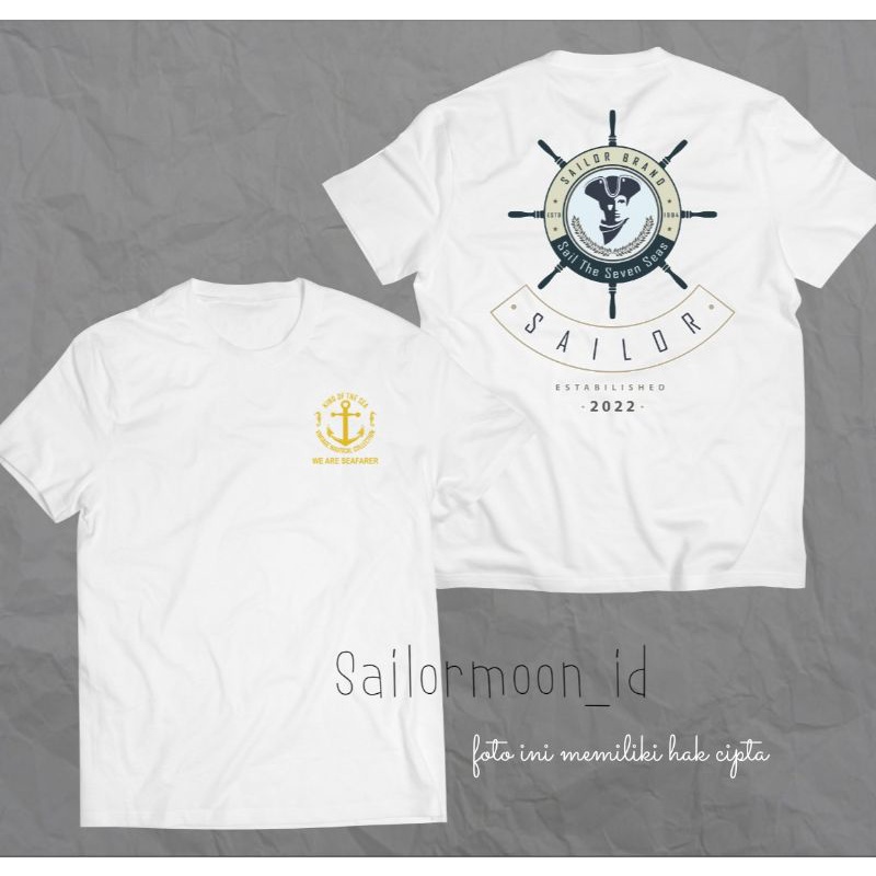 KAOS PELAUT CUSTOM BEBAS DESIGN KAOS PELAYARAN SABLON KAOS TARUNA PELAYARAN KAOS JANGKAR KAOS KEMUDI