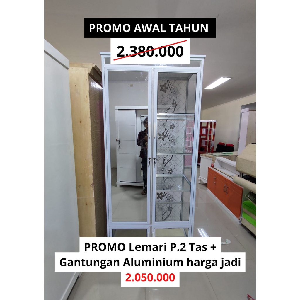 Lemari tas gantung minimalis kaca aluminium #lemarihias #tas #lemari #gantung #minimalis #modern #al