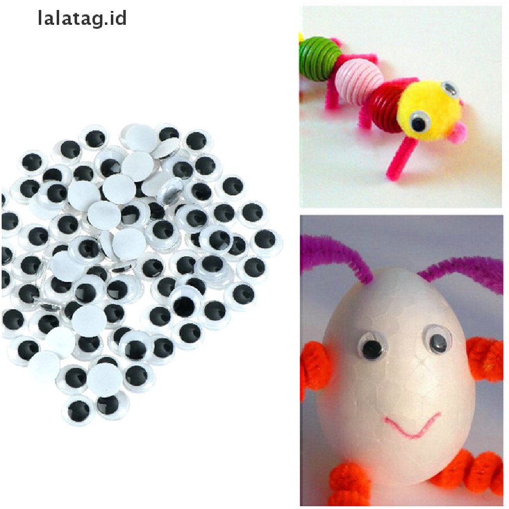 [lalatag] 100pcs 6-15mm Plastik Menggoyangkan Mata Googly Perekat Diri Untuk Boneka DIY Anak-Anak Kerajinan Tangan [ID]
