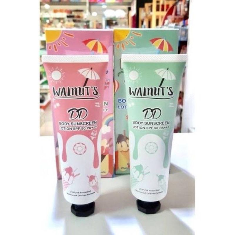 Walnut's DD Body Sunscreen SPF 50 PA+++ 150ml 100% ORIGINAL THAILAND