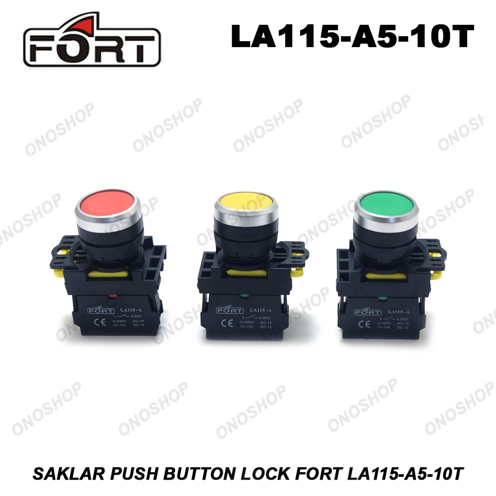 Saklar Push Button Lock FORT LA115-A5-10T