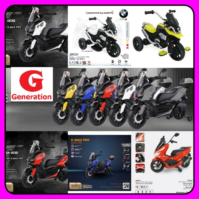 Motor Aki Anak Mainan Sepeda Motor Aki - Motor Aki anak gowes PMB