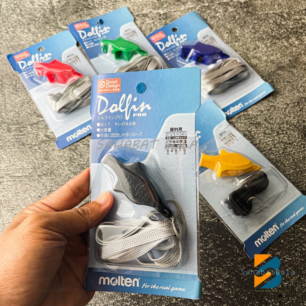 Peluit Dolfin Molten Pluit Wasit Olahraga Pelatih Trainer Original