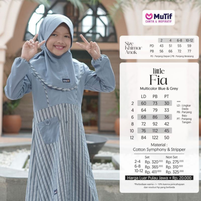 SARIMBIT MUTIF 2023 SARIMBIT FIA MULTICOLOR BLUE &amp; GREY GAMIS FIA KOKO FAIQ