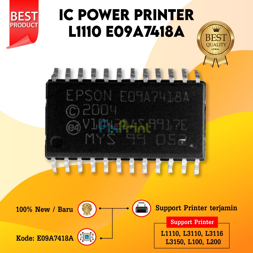 IC Power Printer Epson L1110 L3110 L3150 L100 L200 Board E09A7418A