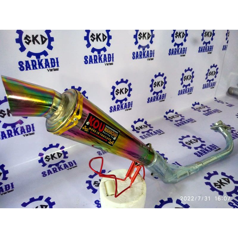 Knalpot Racing Kou bunglon/blue Beat Scoopy Genio Beat fi Beat street Beat karbu spin sky wife nex