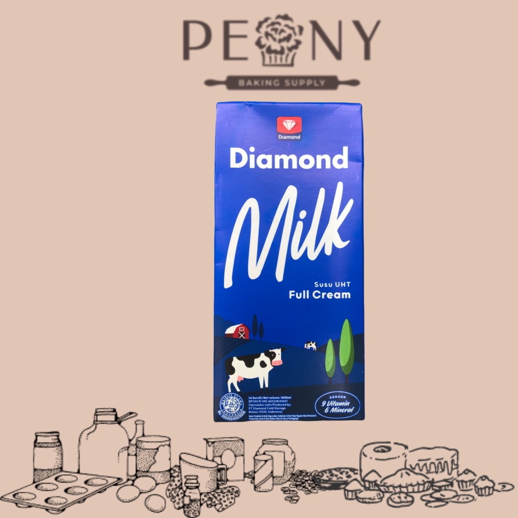 DIAMOND SUSU UHT FULL CREAM SLEEVE 1000ML