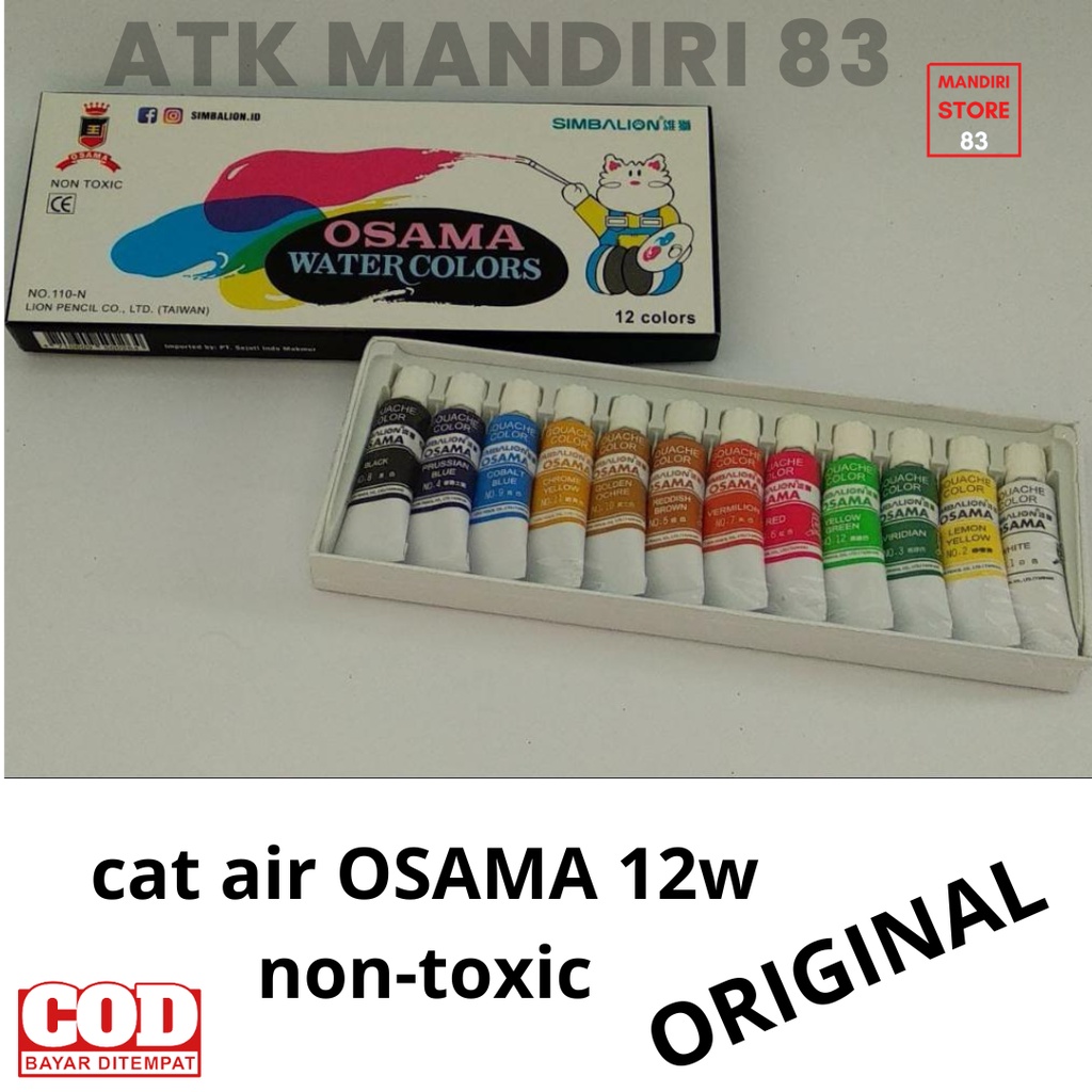 

Cat Air Water Color Osama 12warna