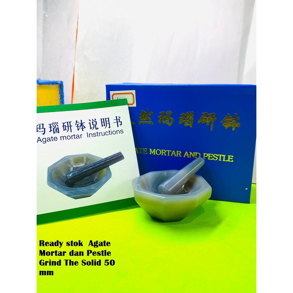 AGATE MORTAR AND PESTLE 50mm