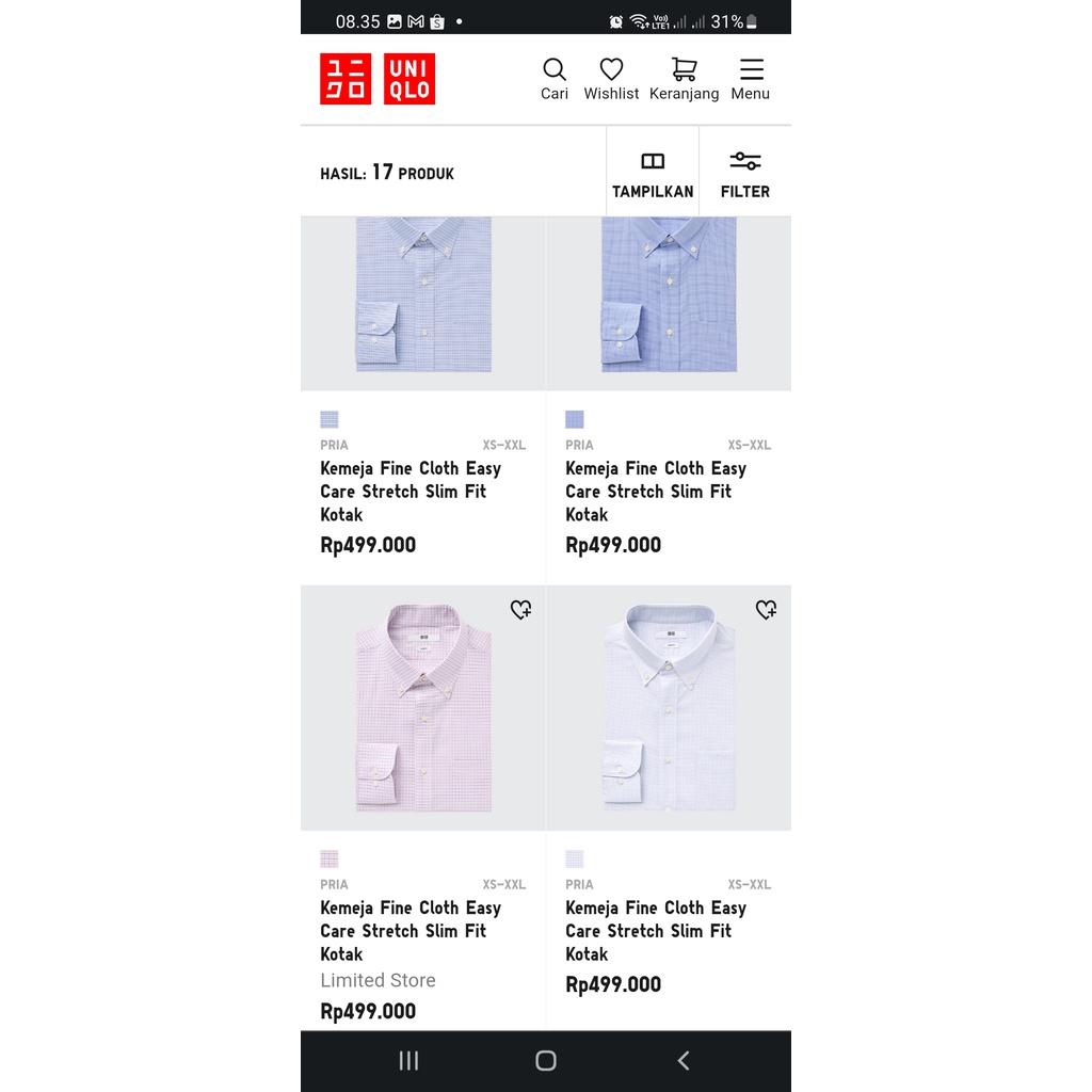 Kemeja Fashiom Brand Cowo Cewe