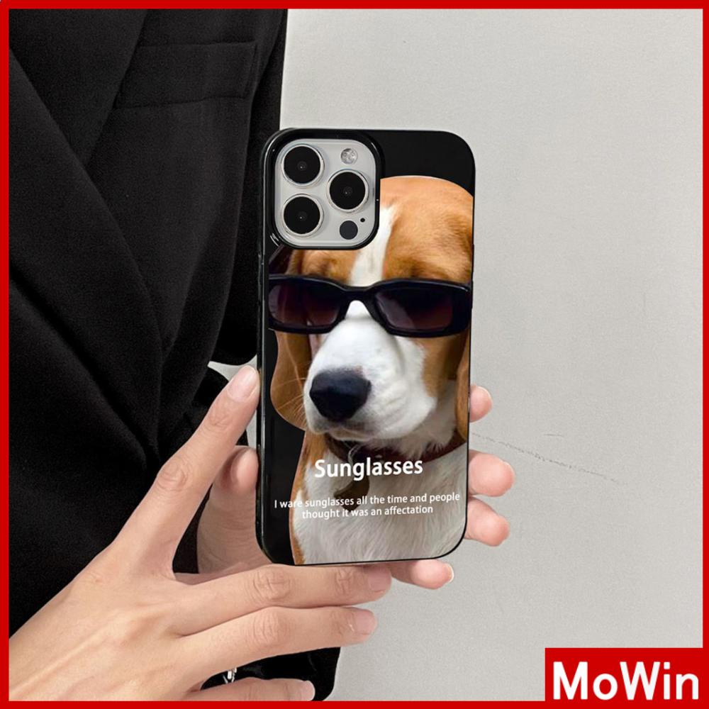 For iPhone 14 Pro max iPhone Case Black Soft Case TPU Candy Case Shockproof Big Hole Protection Camera handsome Dog Compatible For iPhone 13 Pro max 12 Pro Max 11 xr xs 7Plus 7 8