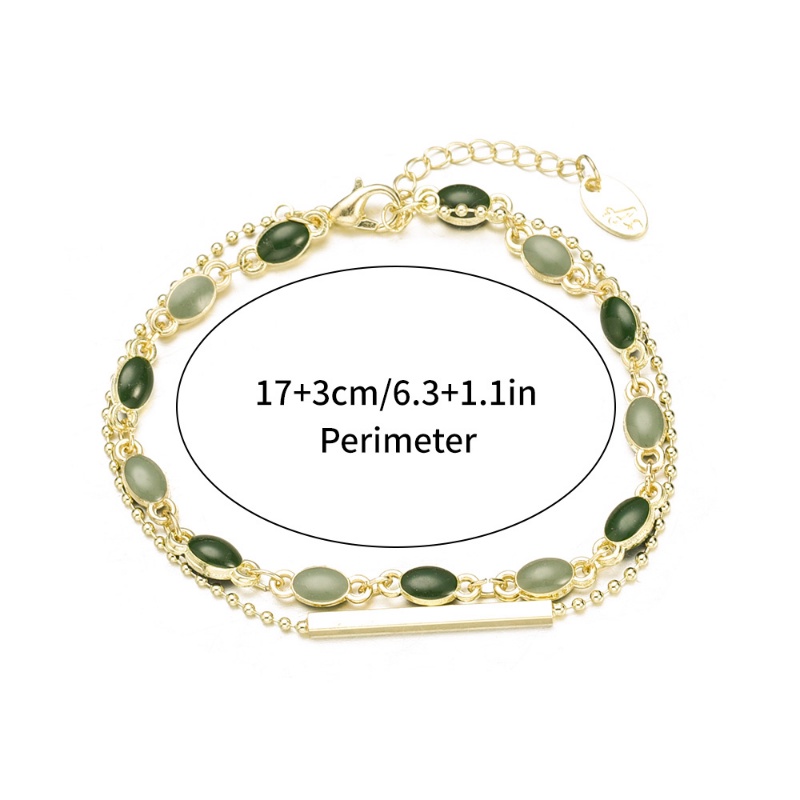 Gelang Pernikahan Pengantin Elegan Kecil Segar Geometris Aksesoris Perhiasan French Vintage Ladies Bracelet BFF Memorial Bracelet