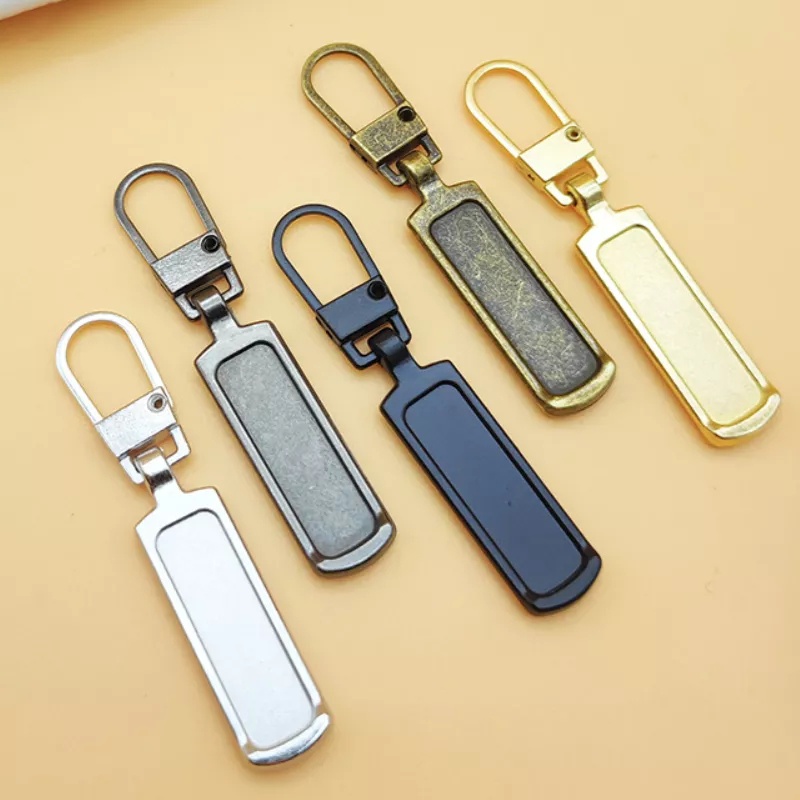 1pcs 5warna DIY Jahit Aksesori Pakaian Ritsleting Logam Praktis Zipper Puller Detachable Metal Zipperfor Bags Jacket Luggage