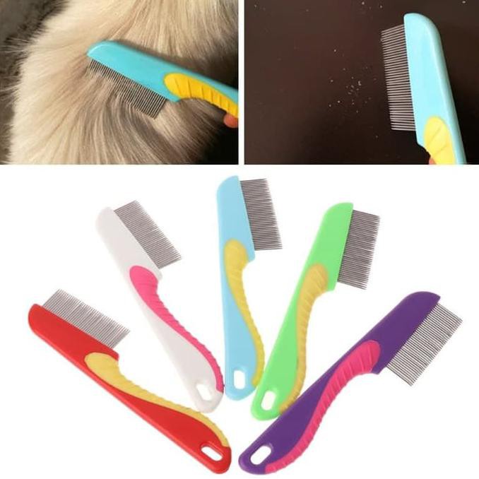 Sisir Kutu Bulat Handle Kucing Anjing Hewan - Dog/Cat Flea Comb