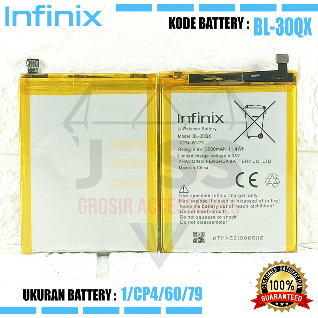 Baterai Battery Original INFINIX HOT S / HOT S PRO BL-30QX , BL 30QX